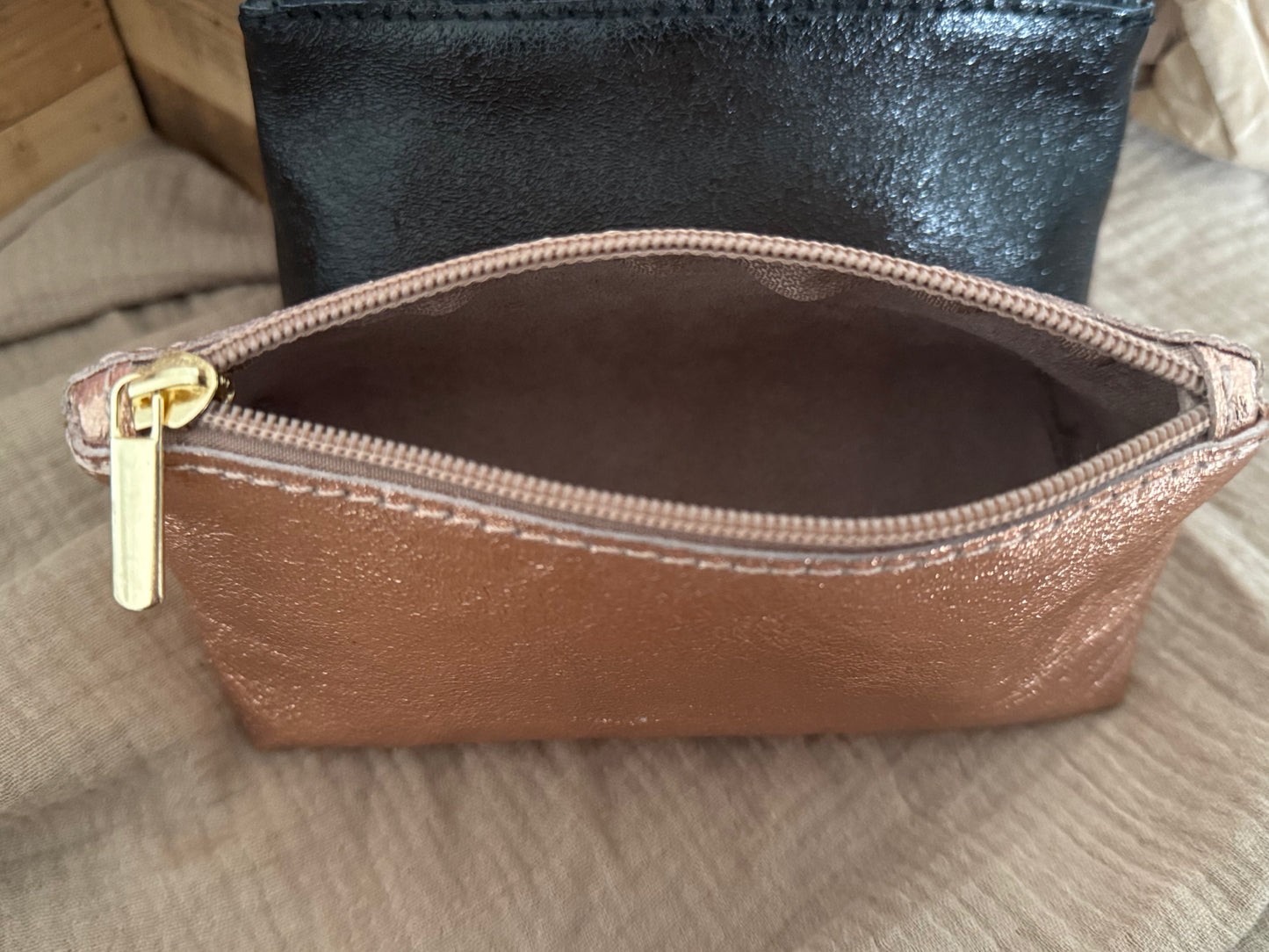Trousse en cuir
