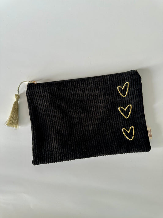 3 coeurs noir